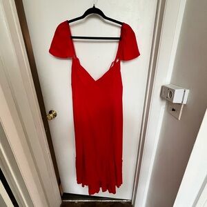 Midi Red Dress Urban Outfitters